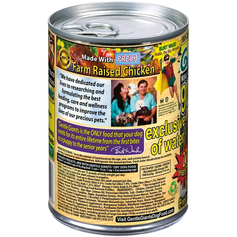 Gentle Giants Canine Nutrition Grain Free 90 Chicken Canned Wet Dog Food 13 Oz. Walmart