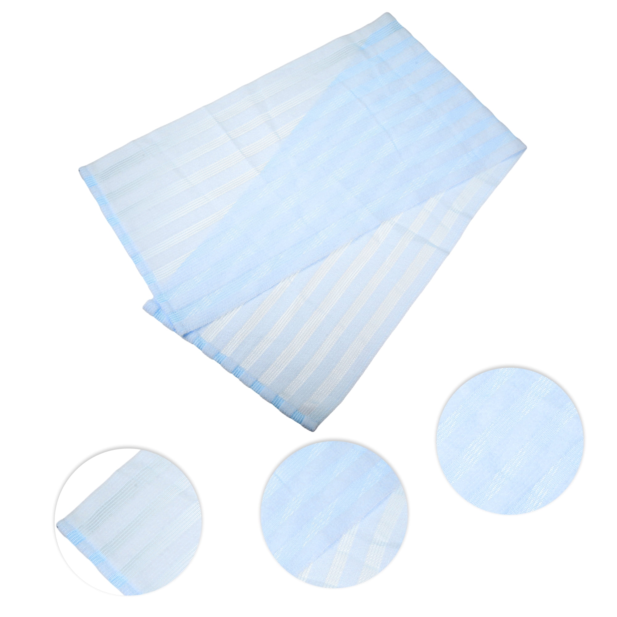 Unique Bargains Elasticity Body Scrub Exfoliating Shower Towel 39.37"x9.84" Blue