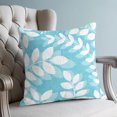 thumbnail image 4 of Pillow Covers 16x16 Set of 2, Light Blue Leaves Throw Pillow Covers Decorative Couch Cushion Cover, Farmhouse Botanical Branch Vintage Boho Leaf Microfiber Soft Pillowcases for Bedroom Living Room, 4 of 9