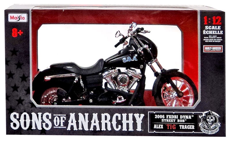 Maisto 1:12 Harley Davidson FXDBI Dyna Street Bob Alex Tig Trager Motorcycle Toy 