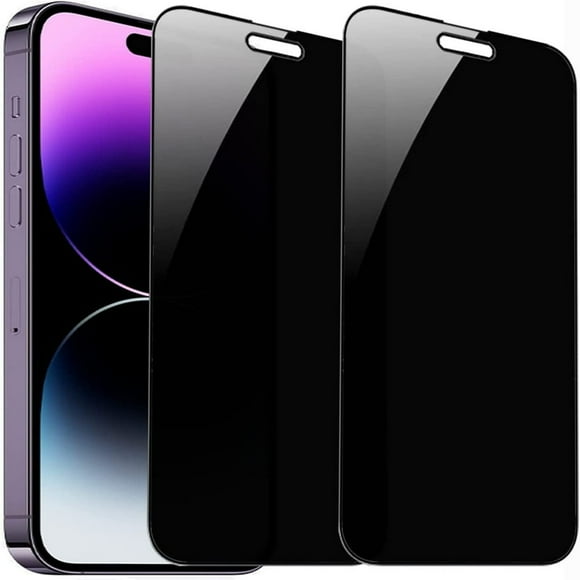 EIGTHTAIL 2 PCS 360 Degree Privacy Tempered Glass 4 Directions Anti-Spy Screen Protector Film Compatible with iPhone 14 Pro Max 6.7 inch 4 Sides Anti-Peeping 9H Hardness Anti-scratch