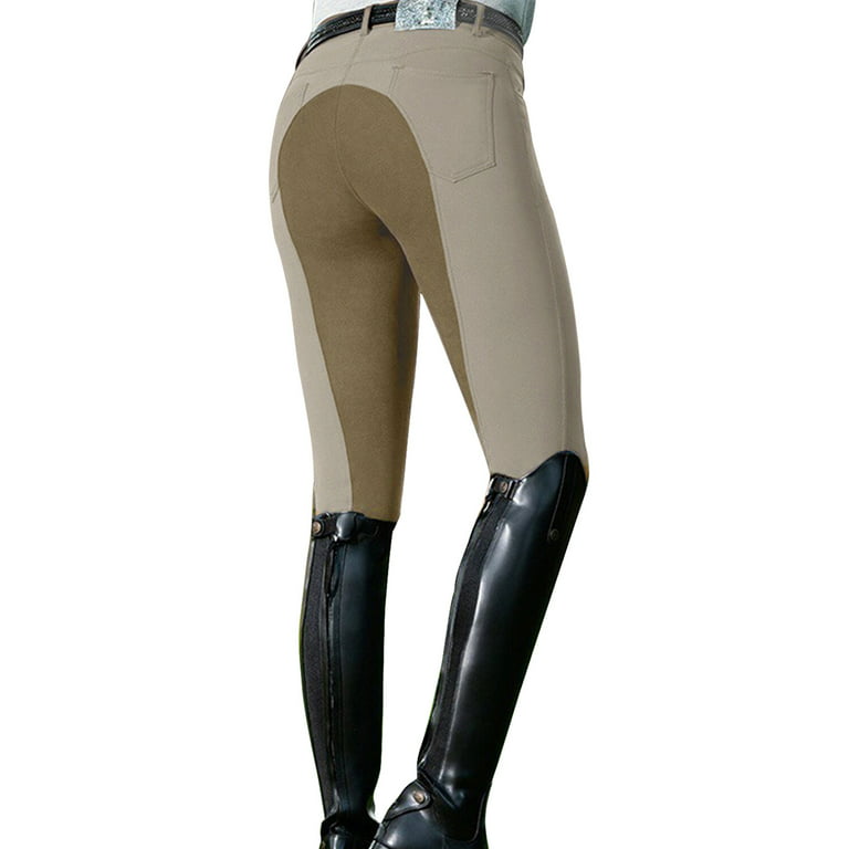 Phenas Women's Horse Riding Pants with Pockets Skinny Equestrian Breeches 