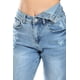 thumbnail image 5 of Jeans Wide Leg Roman Fashion de cintura asimetrica mezclilla clara azul 1, 5 of 6