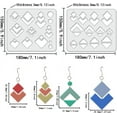 thumbnail image 2 of 2Pcs Square Jewelry Shape Template 2 Styles Acrylic Earrings Making Template Leather Earring Templates WhiteSmoke Cutting Stencil for Earrings Necklaces Bracelets Making Jewelry Crafts DIY, 2 of 8