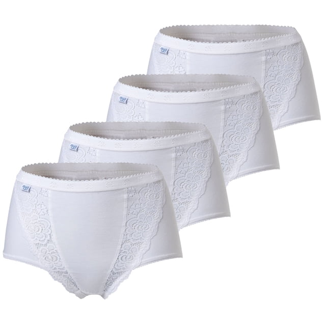Sloggi Calzoncillos de mujer - Chic, Maxi, paquete de 4, un solo color Blanco 46