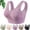 Purple, variant on Hana Bra for Senior Women, Cotton Buttonless Comfy Lifting Shaping Bras, Full Coverage Underwire-Free Push up Bras Soft Breathable Bras for Older Women Daily Wear
