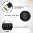 thumbnail image 5 of WHIPPY Double Prong Leather Belt for Men Women, Heavy Duty Leather Belt for Jeans, 5 of 8