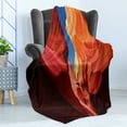 thumbnail image 4 of Arizona Soft Flannel Fleece Throw Blanket, Antelope Canyon in Vibrant Tone Sandstones Saturated Prehistoric Elements Photo, Cozy Plush for Indoor and Outdoor Use, 60" x 80", Multicolor, by Ambesonne, 4 of 5