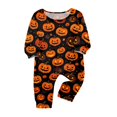 thumbnail image 2 of Halloween Family Matching Pajamas Sets, Halloween Family Spooky Loungewear Indoor, Pumpkin Ghost Holiday PJS Sleepwear, Seasonal Halloween Party Family for Home Relaxing Casual Daily Wear, 2 of 5
