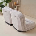 thumbnail image 6 of Convertible Fold-Out Sofa Bed, 18 Position Adjustable Double Sofa Bed, Folding Mattress Sofa with Thick Cushion for Living Room, Guest Room, Apartment, White, 6 of 11