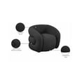 thumbnail image 2 of Meridian Furniture Roxbury Black Boucle Fabric Swivel Accent Chair, 2 of 8