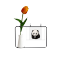 thumbnail image 1 of Tarjeta de jarrón artificial Unbranded Ojos de oso panda Tulipanes, 1 of 3