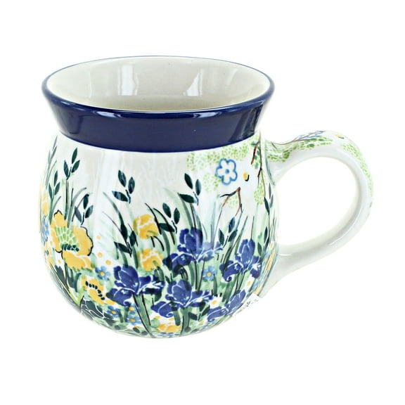 Blue Rose Polish Pottery Signature Garden Bubble Mug