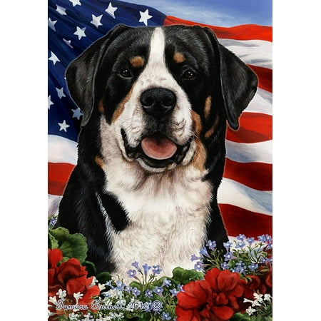 Greater Swiss Mountain Dog -  Best of Breed Patriotic I Garden