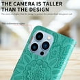 thumbnail image 6 of TECH CIRCLE for iPhone 14 Pro 6.1" 2022 Magnetic Clasp Case, PU Leather Flip Wallet Case with Cart Slot Kickstand & Wrist Strap Shockproof Protective Case for iPhone 14 Pro Women Ladies, Green, 6 of 13