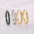 thumbnail image 5 of Bagues Fines 2 mm pour Femmes en Acier Inoxydable, Ensemble de Bagues Minimalistes, Bague Queue Élégante pour Fête, 5 of 5