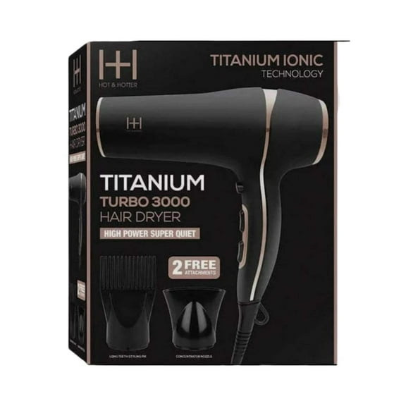 Annie Hot Hotter Titanium Turbo 3000 Hair Dryer High Powered [05910]