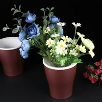 WHAMVOX 2Pcs Self Watering Flowerpot for Gardeners in Rose Gold 13x15x9cm