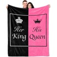 thumbnail image 1 of LHSHID Wedding Gifts for Newlywed Couple Mr and Mrs Honeymoon Throw Blanket Anniversary Romantic Gifts for Women Men Couples Gifts for Her Him Girlfriend Boyfriend Blankets for Couch Bedches 50x60in, 1 of 5