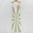 thumbnail image 5 of Aesthetic Green Beige And White Sunburst Sleeveless Dress Dresses Women Summer Women's Summer Clothing, 5 of 9