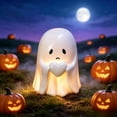 thumbnail image 4 of Halloween Ghost Figurine, Holding-Heart Cute Ghost, Funny Ghost Statue Halloween Decor for Gift, Cute Spooky Tabletop Ornament for Home, Mantle, Desk & Party Decoration, 4 of 6
