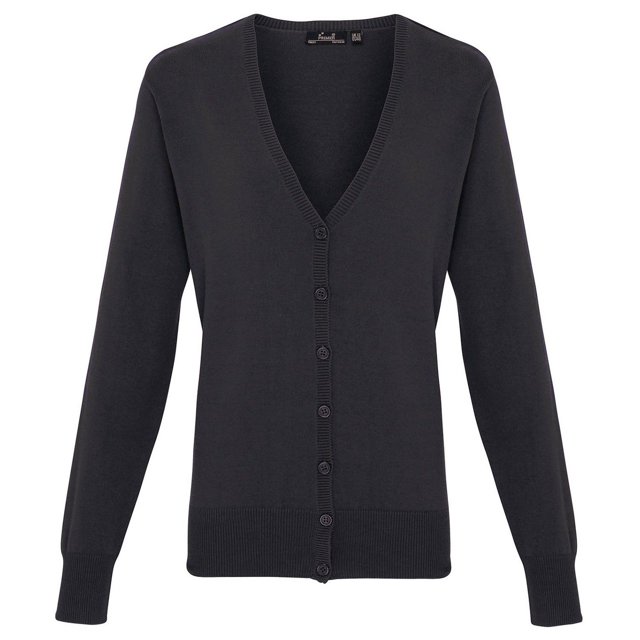 Premier Cardigan en Coton Acrylique à Col en V pour Femmes
