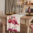 thumbnail image 2 of Table Runners 90 Inches Long Dress Scarves, Valentine's Day Farmhouse Coffee/Dining/Kitchen Table Runner for Living Room, Red Flamingos Roses Love Romance Beige 13x90 Inch, 2 of 9
