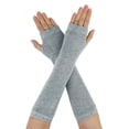 thumbnail image 1 of Unique Bargains Mélanges de Coton pour Femmes Manches Extensibles Gants Longs Sans Doigts, 1 of 2