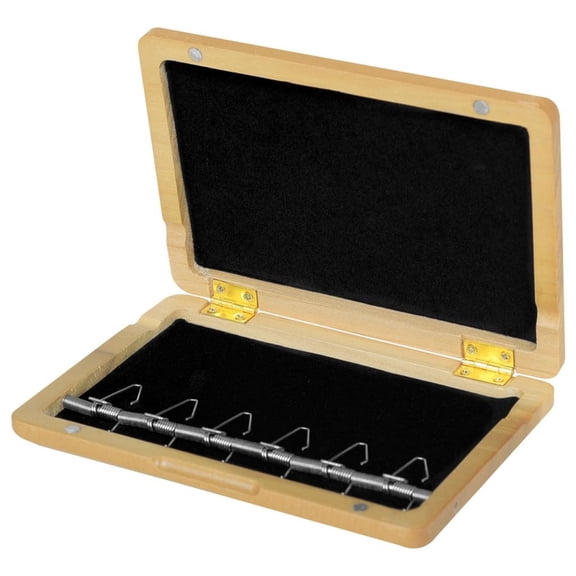 Lerpwige Premium Walnut Bassoon Reed Case With Hook Holds 6 Reed Secure Storage