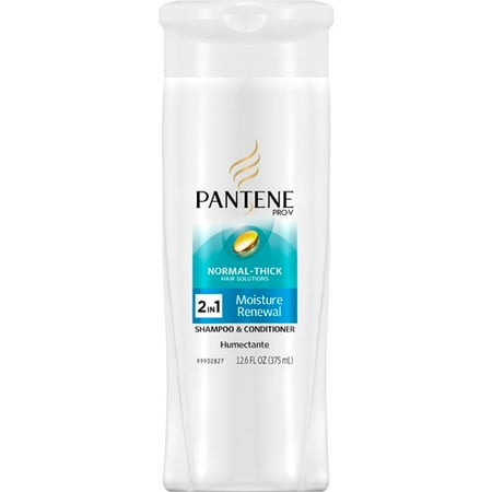 Pantene Pro-V Normal-Thick Hair Solutions Moisture Renewal 2in1 Shampoo & Conditioner 12.6 Fl Oz