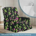 thumbnail image 4 of POLERO 4-Pieces Recliner Sofa Covers Color Green Skull Mushroom Pattern Stretch Reclining Couch Covers for Reclining Chair Washable Sofa Slipcovers Furniture Protector, 4 of 7