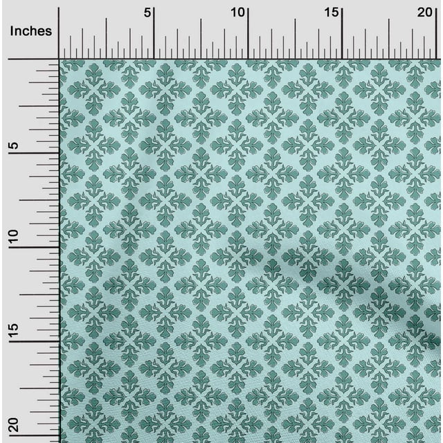 oneOone Silk Tabby Fabric Floral Block Decor Fabric Printed BTY 42 Inch Wide