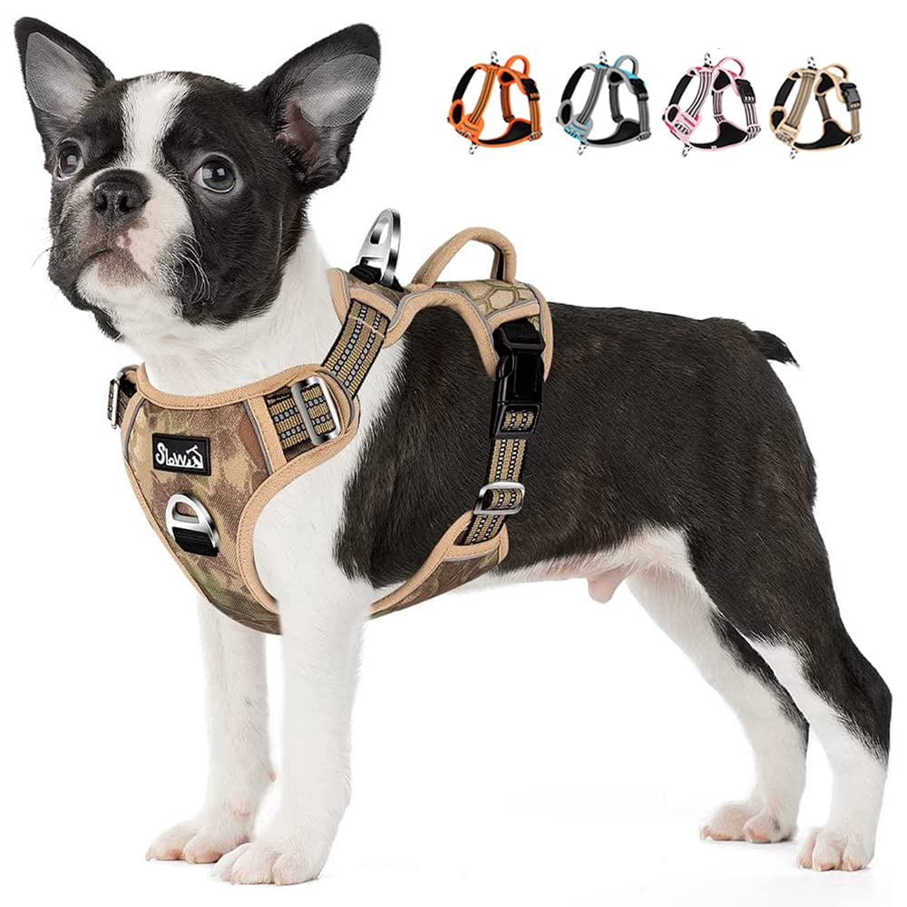 Lukovee No Pull Dog Harness, No Choke Pet Harness with 2 Leash Clips