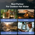 thumbnail image 6 of Ranein Portable Water Heater for Camping, Propane On-Demand Camp Water Heater with 4000mAh 1.5h Rechargeable Built-in Battery, Compact Outdoor Instant Hot Shower Heater, 6 of 8