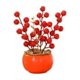 thumbnail image 2 of PRETXORVE Christmas Decorations, Faux Cranberry Potted Plant Decoration Bedroom Simulation Decoration Gift Suitable for Christmas Party Simulation Decoration, 2 of 6