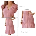 thumbnail image 3 of Vestido midi con cuello en V ANGGREK para mujer 100% Viscosa, 3 of 6