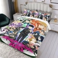 thumbnail image 3 of Mob Psycho Conjunto de sábanas temático, trío de piezas, cómodo y amigable con la piel, diseño único, regalo de decoración para el hogar para familiares, amigos y fans, 90 cm * 190 cm, 3 of 6
