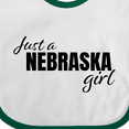 thumbnail image 4 of Inktastic Just a Nebraska Girl Born and Raised Girls Baby Bib, 4 of 4