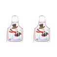 thumbnail image 2 of Delantal de cocina navideño Yuarrent 2piezas muñeco de nieve de navidad, 2 of 6