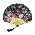 thumbnail image 2 of Wzzjkit Folding Hand Fan With Colorful Floral Pattern Classical Style Folding Fan for Party Dancing Wedding and Home Decoration, 2 of 6