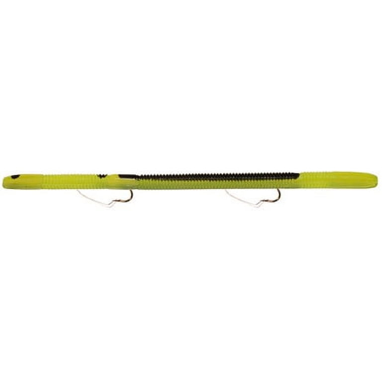 bass stopper 2 hook weedless lures (2 pack) K&E Lures Original Bass Stopper Rigged Worm 2 Weedless Hooks