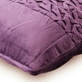 thumbnail image 2 of The HomeCentric Custom Cushion Cover Purple Designer Fabric Pillow Covers Pack of 2 16x16 inch (40x40 cm) Velvet Throw Pillows For Couch Solid Color Knots Checkered Decorative Pillow - Purple Love, 2 of 3