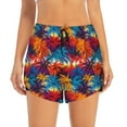 thumbnail image 2 of Goofa Colorful Hawaii Palms Printed Women 2 in 1 Running Shorts,Quick Dry Athletic Workout Shorts,High Waisted Athletic Shorts with Liner Pockets-Medium, 2 of 9