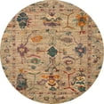 thumbnail image 1 of Ahgly Company Machine Washable Indoor Round Abstract Brown Sand Brown Area Rugs, 7' Round, 1 of 7