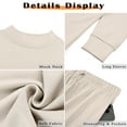 thumbnail image 6 of MOSHU Two Piece Sets for Women Casual Lounge Sets Mock Neck Sweatshirts and Drawstring Jogger Pants Vacation Travel Outfits, 6 of 7