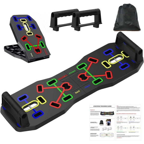 Push Up Board, New Upgraded 12 in 1 Push Up Bar with Pushup Handles, Portable Multi-Function Foldable Home Gym, Pushup System for Chest, Triceps