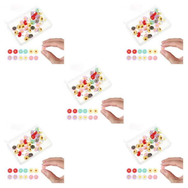 Guardoinrt 30pcs/set Thumbtacks For Cork Board Office Essentials Are Easy To Decorative Tacks Cork Board Pins 5Set