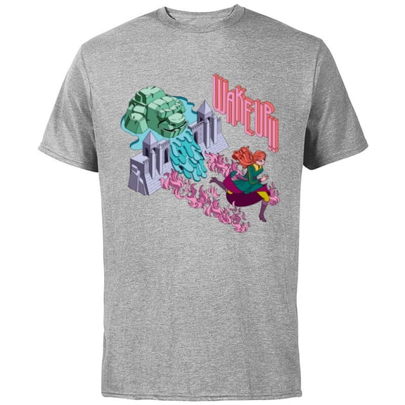 Disney Princess Frozen Anna & Marshmallow Wake-Up! - Short Sleeve Cotton T-Shirt for Adults - Customized-Athletic Heather