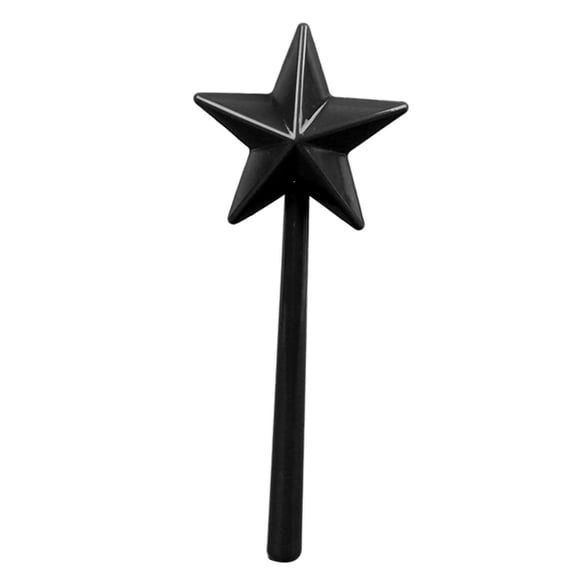 BOKYAN 3‑Hole Salt & Pepper Shaker Wand – Refillable, Black, Star‑Shaped Kitchen Decor for Halloween & Everyday Dining