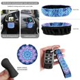 thumbnail image 7 of Uorisanigo Mandala Car Seat Covers Full Set 15pc, Universal Car Seat Covers Car Seat Cover Steering Cover Seatbelt Shoulder Pad Trash Garbage Air Vent Box Rearview Cover Car Coaster Keychain, 7 of 7
